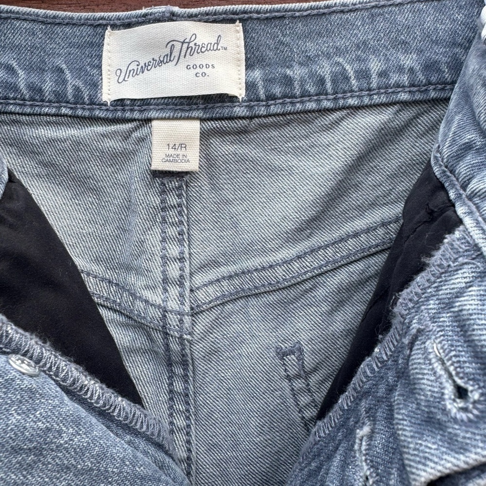 Universal Thread High Rise Straight Blue Jeans Size 14R, NWT - Picture 3 of 9
